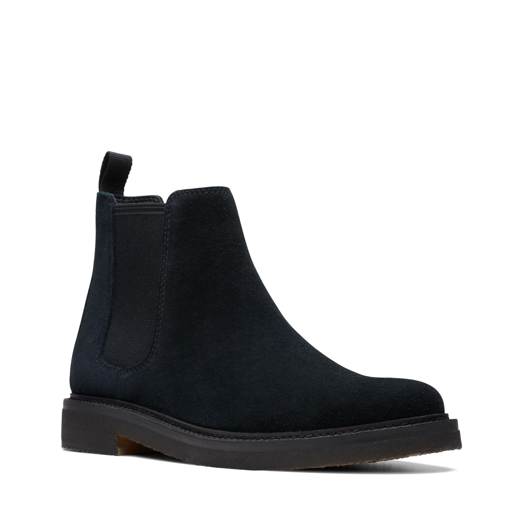 Clarks Clarkdale Easy Mens Chelsea Boots, Black Suede, 45 EU
