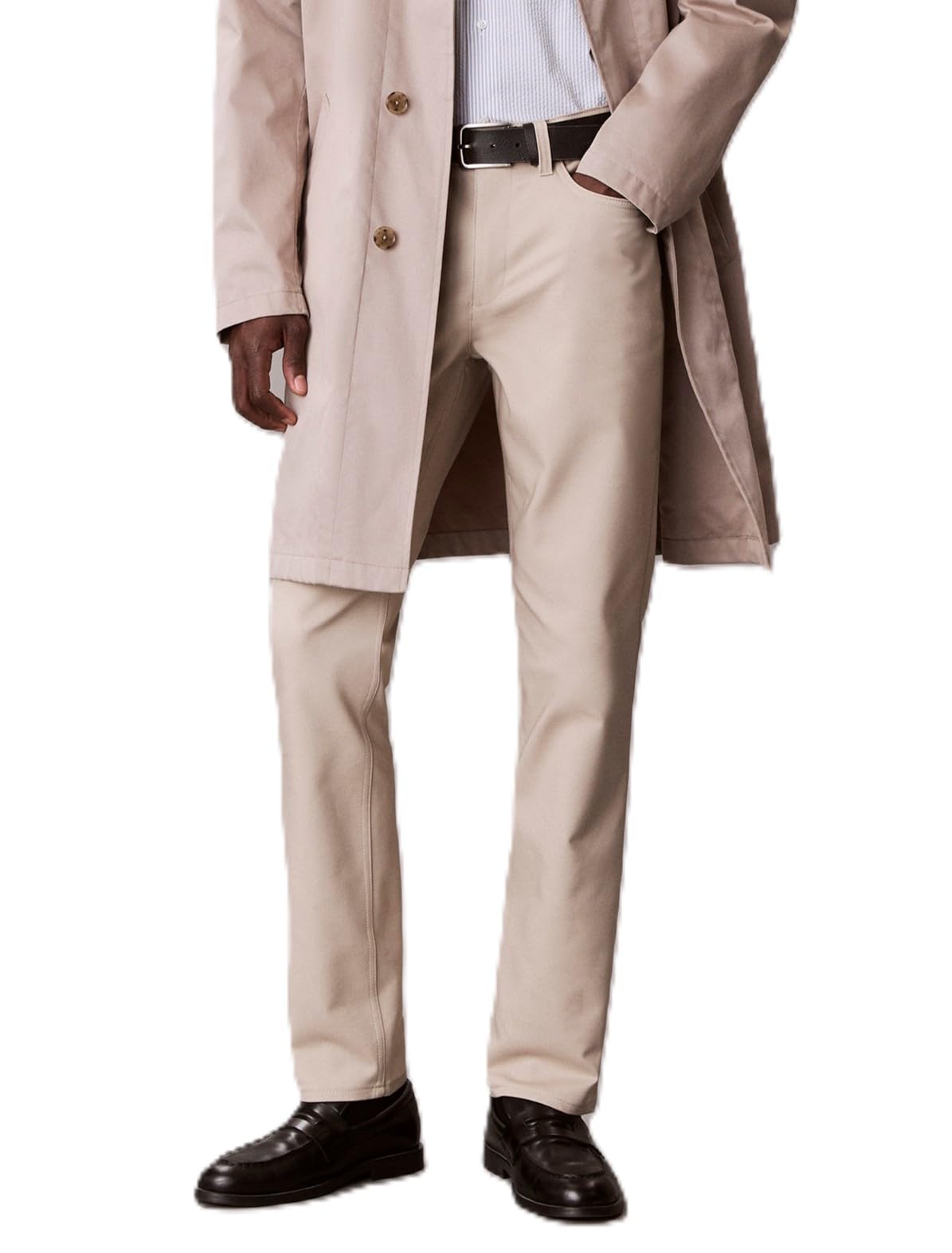 Calvin Klein Move 365 - Pantalón elástico para hombre - Beige - 33W x 30L