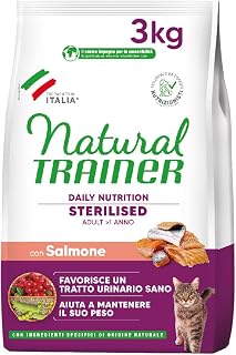 Trainer Natural Sterilised Adult with Salmon and Pea Fibre, 3 kg, 3000 g