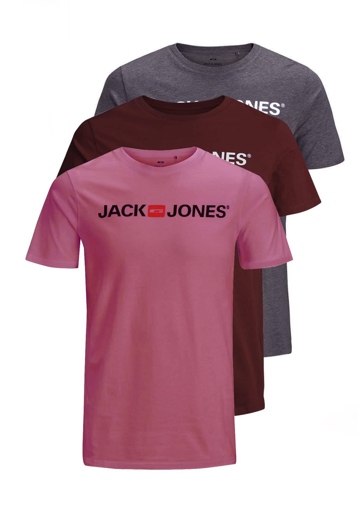 Jack & Jones Jjecorp Lot de 2 t-Shirts à col Rond pour Homme