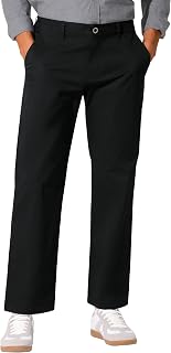 UIQUR Mens Golf Pants Work Dress Pants Casual Pants Classic Flat-Front Stretch Chino Pant