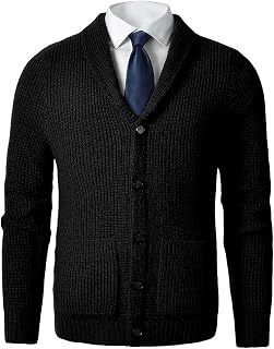 Men's Shawl Collar Cardigan Sweater - Cable Knit, Button-Up, Merino Wool - A Modern Classic That Never Goes Out of Style