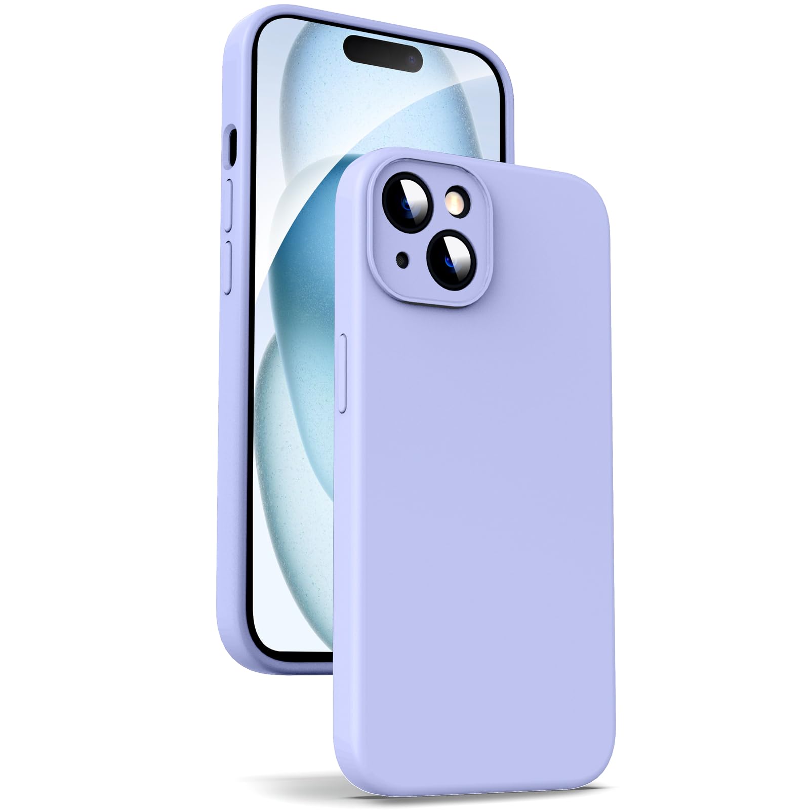 Supdeal Liquid Silicone Case for iPhone 15, 6.1", Purple