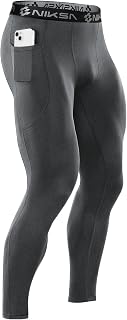 Niksa 2 Pieces Men's Sports Leggings Tights Running Fitness Compression Pants