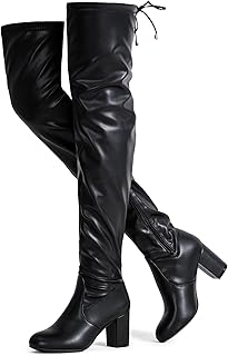 Vepose Women's Over the Knee Thigh High Long Boots with Block Heel
