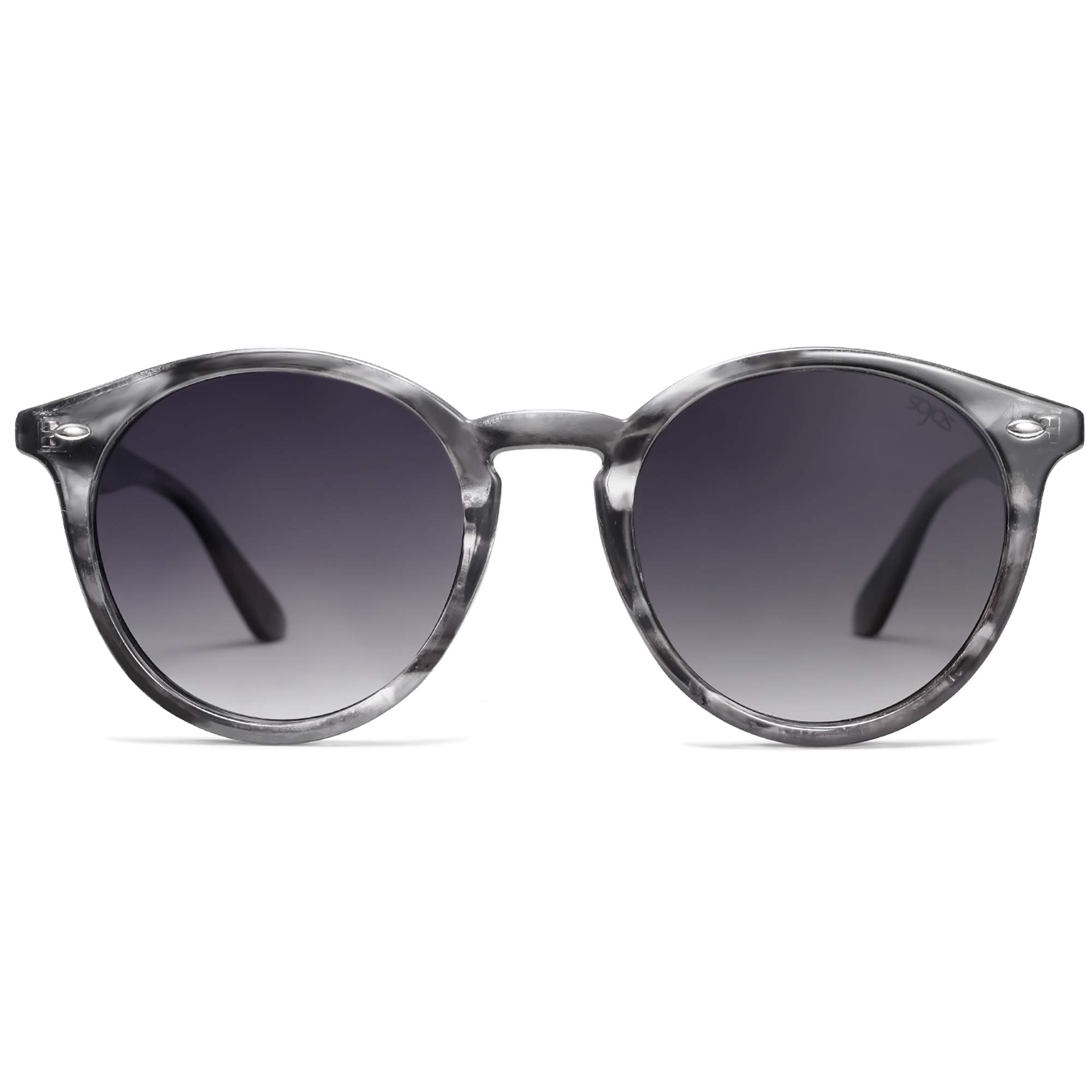 SOJOS Retro Round Polarized Sunglasses for Women Men Classic Vintage Sunnies SJ2