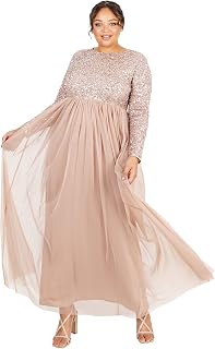Maya Deluxe Maya Women's Bridesmaid Long Sleeve Dress