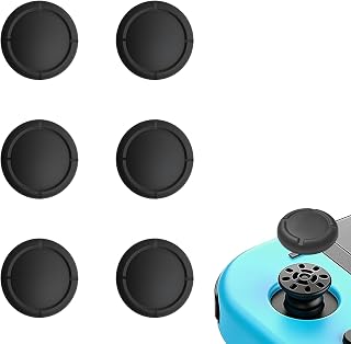 6Pcs Silicone Analog Stick Covers for Nintendo Switch, OLED, Joy-con Controller Thumb Grips, Joystick Replacement Caps