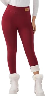 JK SUE JONES Fleece Lined Leggings Winter-Warm Thick Pants Women