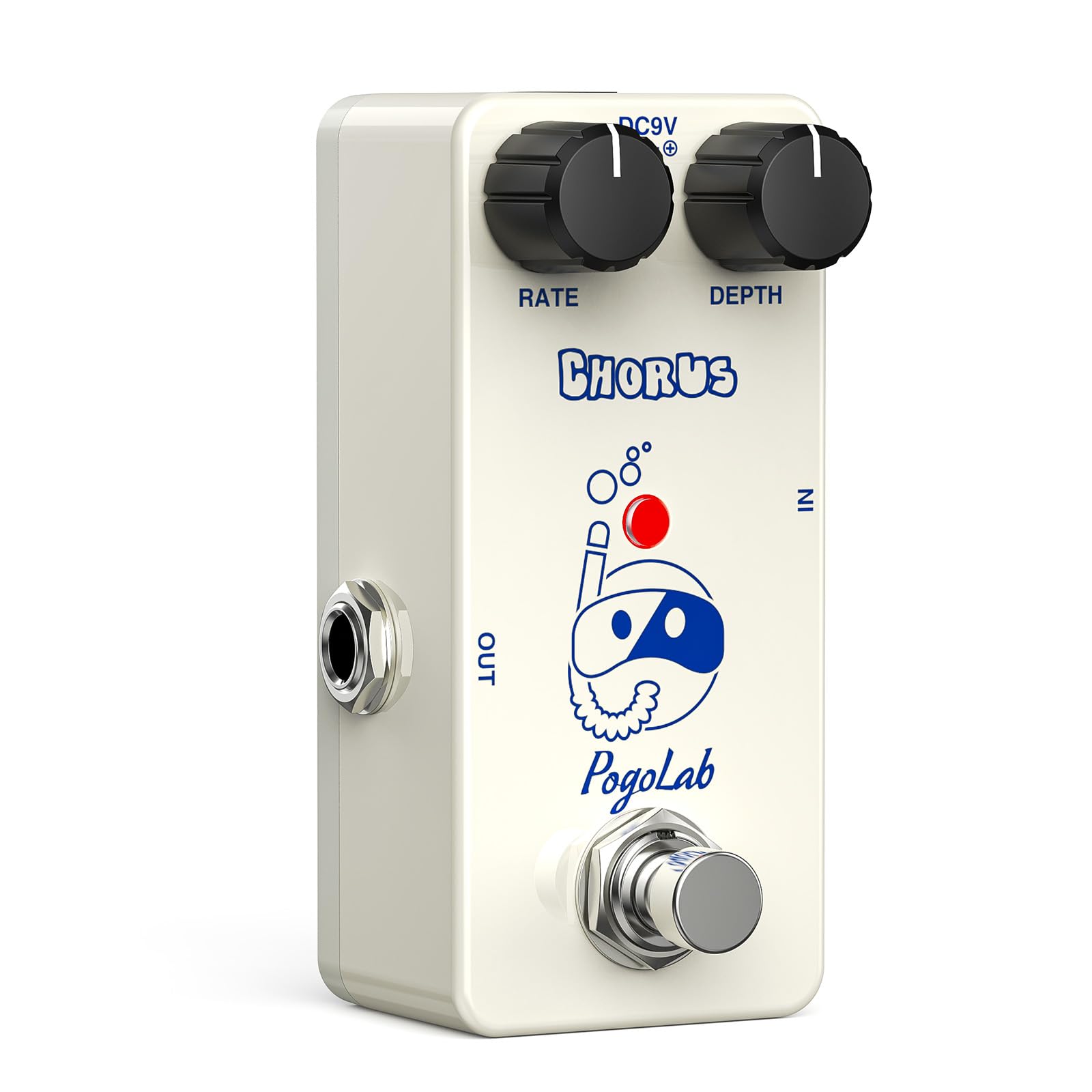 Pogolab Chorus Pedal, Chorus Guitar Pedal, Mini Analog Chorus Pedal, DC 9V, True