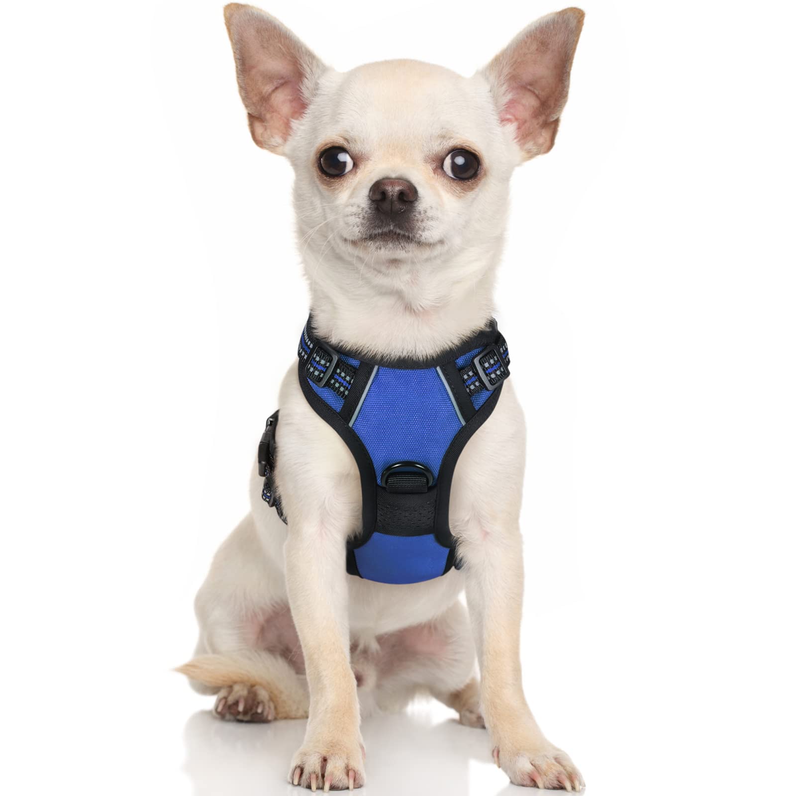 rabbitgoo Small Dog Harness, Dog Harness Anti-Pull Car with Reflective