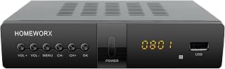ATSC Digital Converter Box with TV Tuner, TV Recording, USB Multimedia Function, 1080P HDMI, Metal Case, Clear QAM, by Mediasonic HomeWorx (HW250STB)