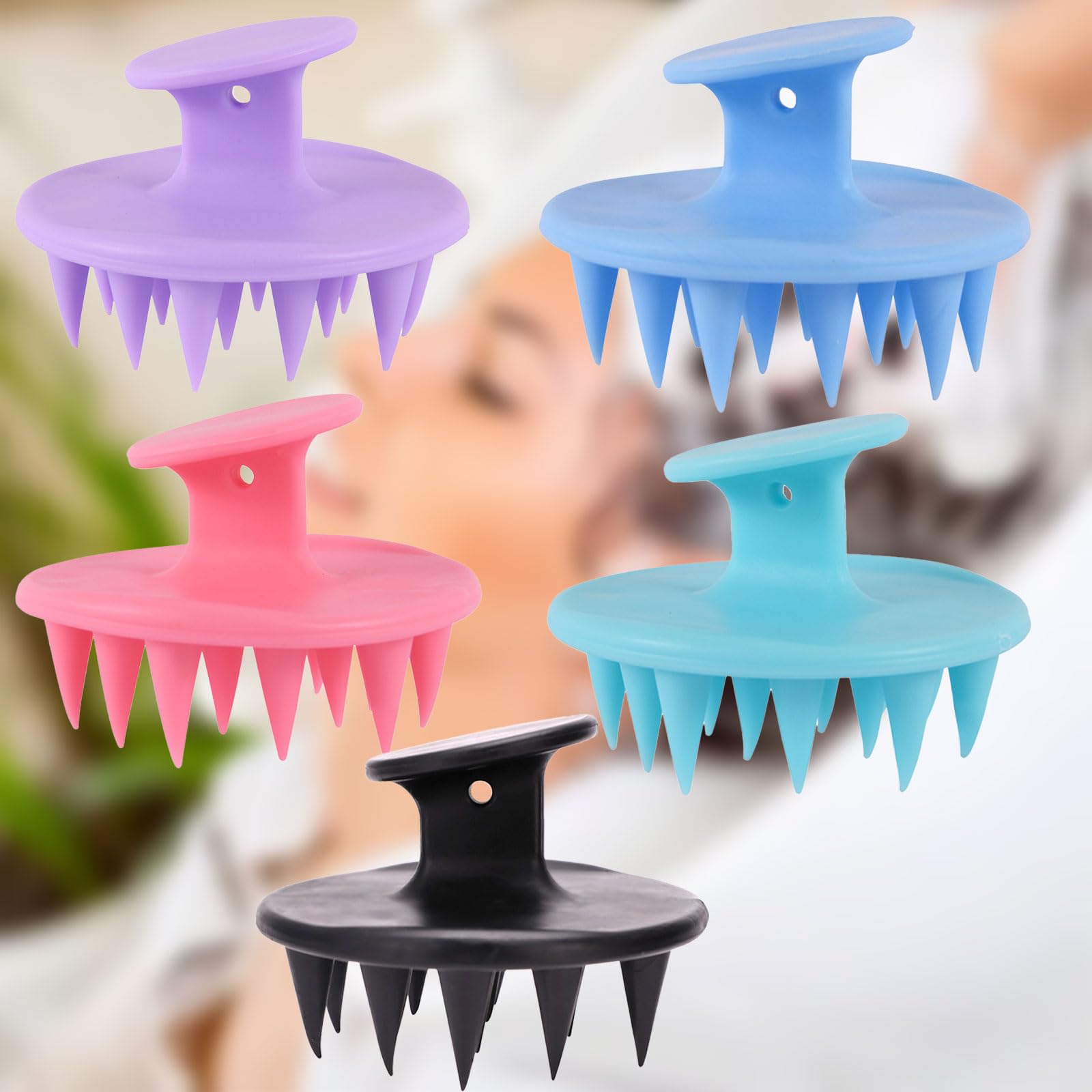 Scalp Massager, 100% Silicone Scalp Washer Shampoo Brush Hair Massager Suitable 