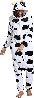 Hundredmore Adult Onesie Pajamas Animal Costume One Piece Loungewear | Warm flannel animal costume for men and women with pockets and zip up. Ideal for cosplay, Halloween parties, or as sleepwear.