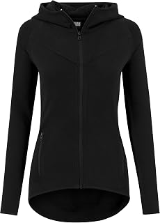 Urban Classics Ladies - ATHLETIC INTERLOCK Zip Hoody black - XL