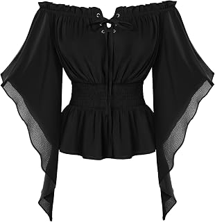 SCARLET DARKNESS Women Off the Shoulder Tops Pirate Shirt