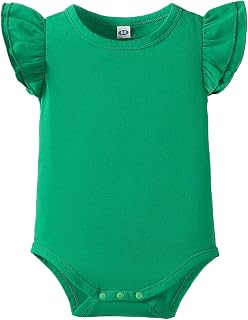 Magic Park 0-24M Infant Girl Ruffle Romper Baby Cotton Bodysuit