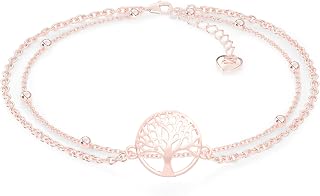 SERASAR Anklet Women 316L Steel 18K Gold Plated Adjustable 28cm