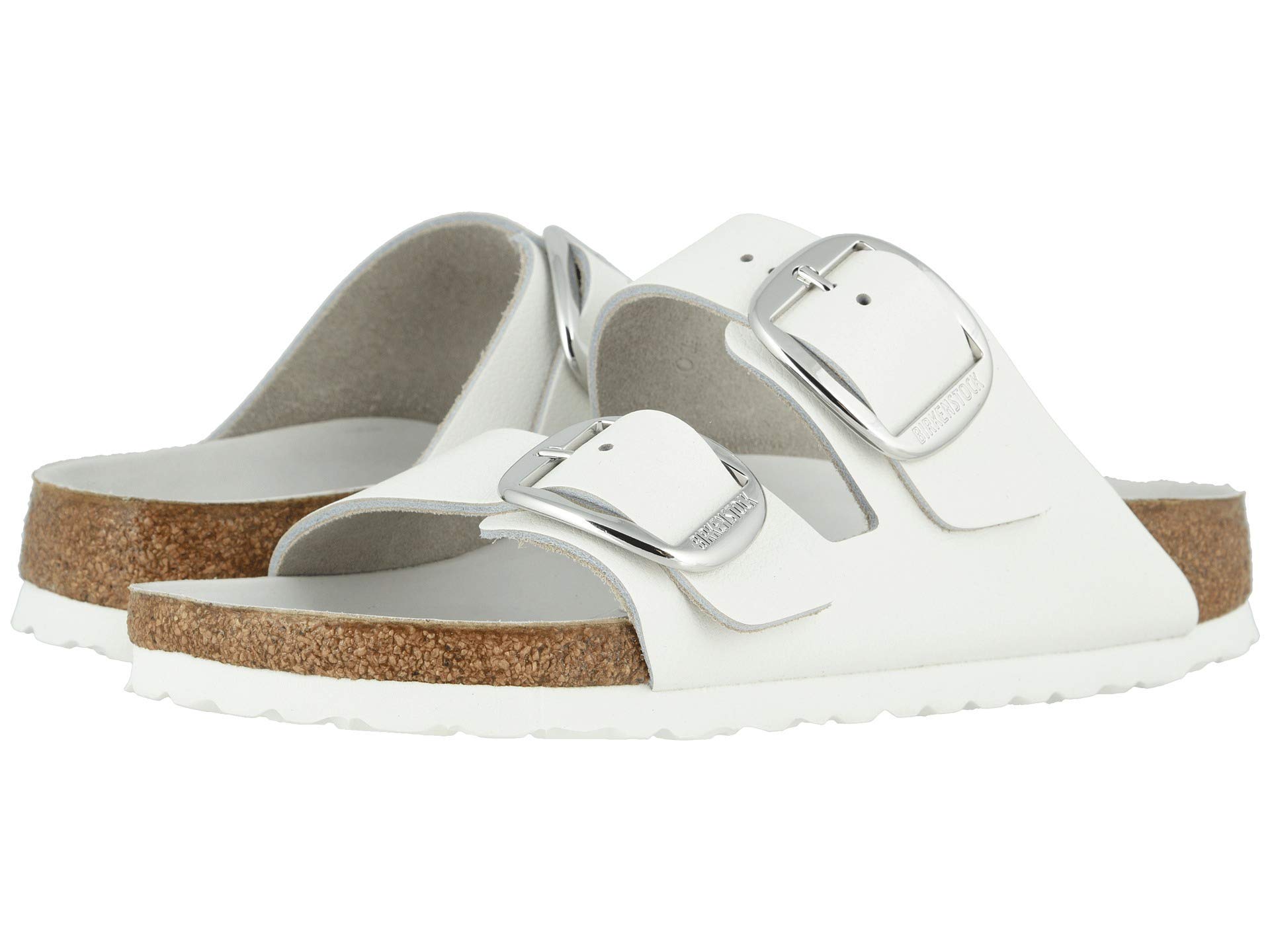 Birkenstock Arizona Big Buckle White Leather 39 (US Women's 8-8.5) Narrow