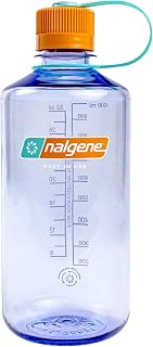 Nalgene 32 oz Narrow Mouth Water Bottle, Amethyst | BPA-Free, Durable & Lightweight, Leak Proof, Dishwasher Safe, Large Reusable Plastic Bottle for Hiking, Gym, Work & Travel