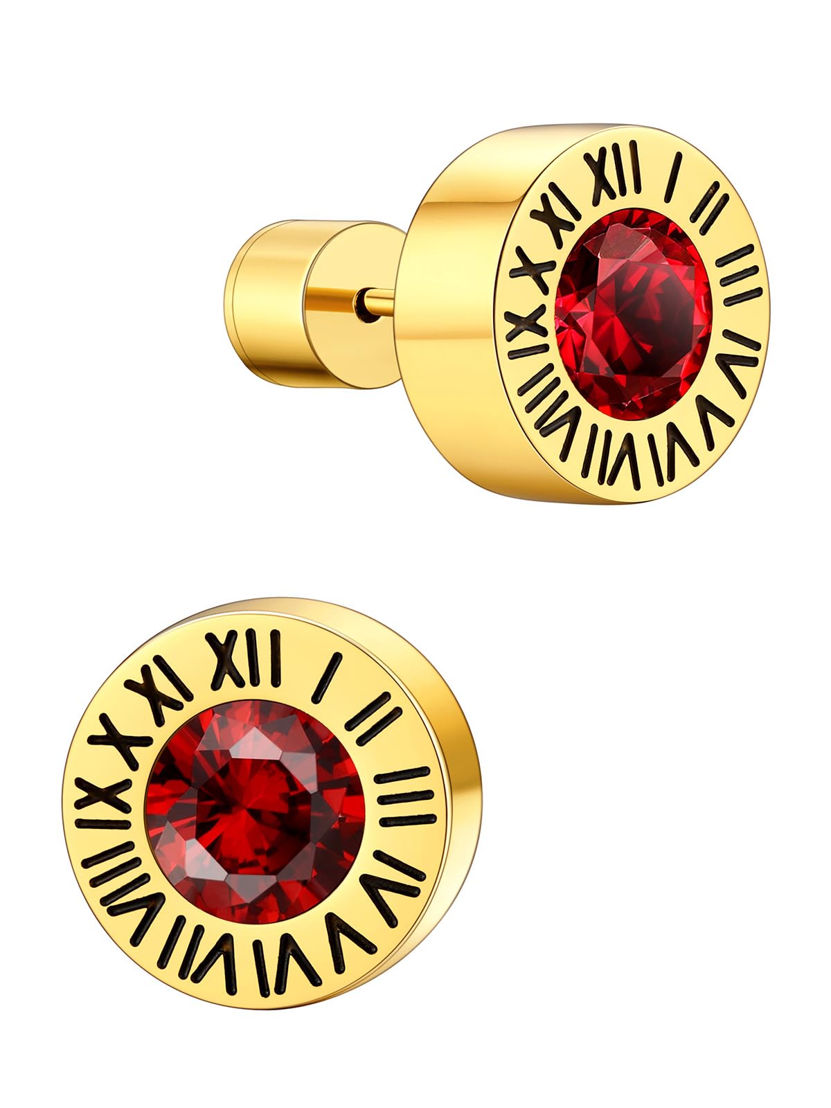 Supcare Birthstone Earrings for Women Stainless Steel Birthday Jewelry (with Gif