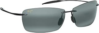 Maui Jim Sunglasses - Lighthouse / Frame: Gloss Black Lens: Polarized Neutral Gray, Gloss Black/Neutral Grey, 65