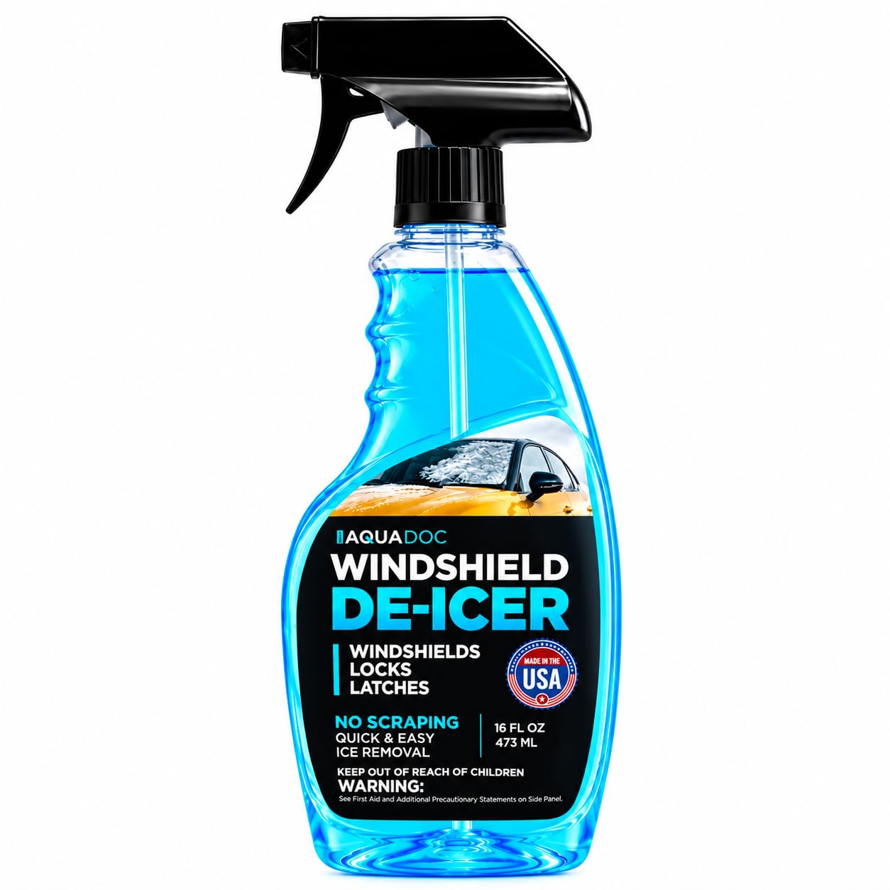 AquaDoc De-icer for Car Windshields, Windows, Door Locks & Latches - 16oz | Liqu
