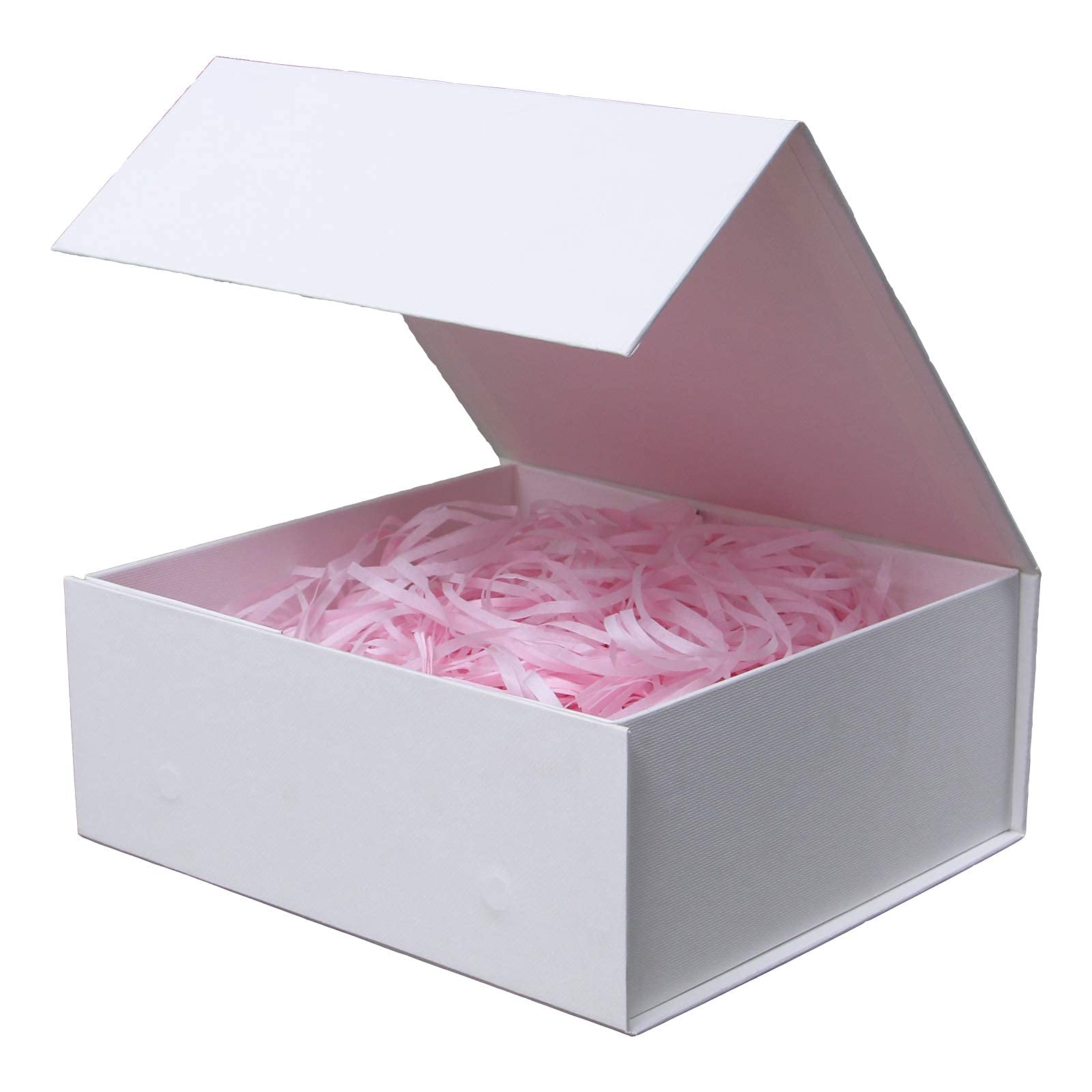 Rsgift White Gift Box with Lids,9.7x7.2x3.3 Inch Gift Boxes for Presents,Magneti
