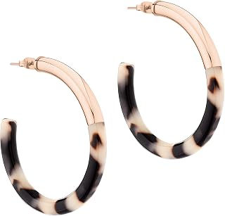Liebeskind Berlin Women's Acetat Hoops – Stainless Steel Earrings – es Acetat Gibt Dem Earrings Etwas Farbe and Einen Modern Look – Cool, Modern and Suitable for Everyday Use