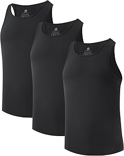 DAVID ARCHY 3 Pack Mens Moisture Wicking Micro Modal Tank Tops