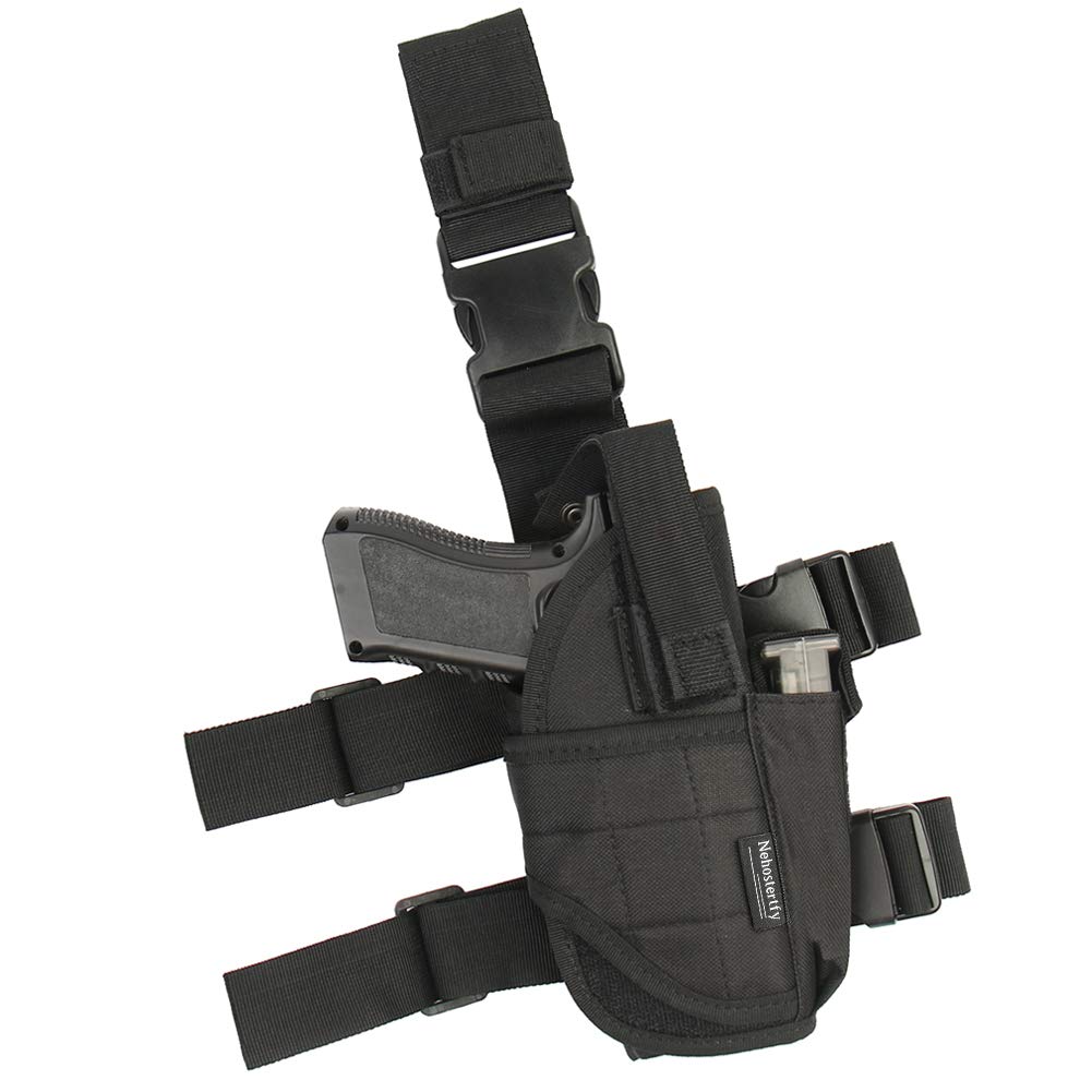 Nehostertfy Drop Leg Holster, Right Handed Tactical Thigh Pistol Gun Holster Leg