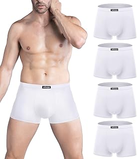 wirarpa Men's Underwear Modal Viscose Ultra Soft Boxer Briefs Covered Waistband Short Leg Multipack
