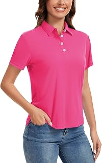Womens Polo Shirts UPF 50+ Quick Dry Short Sleeve Collared Golf Shirt