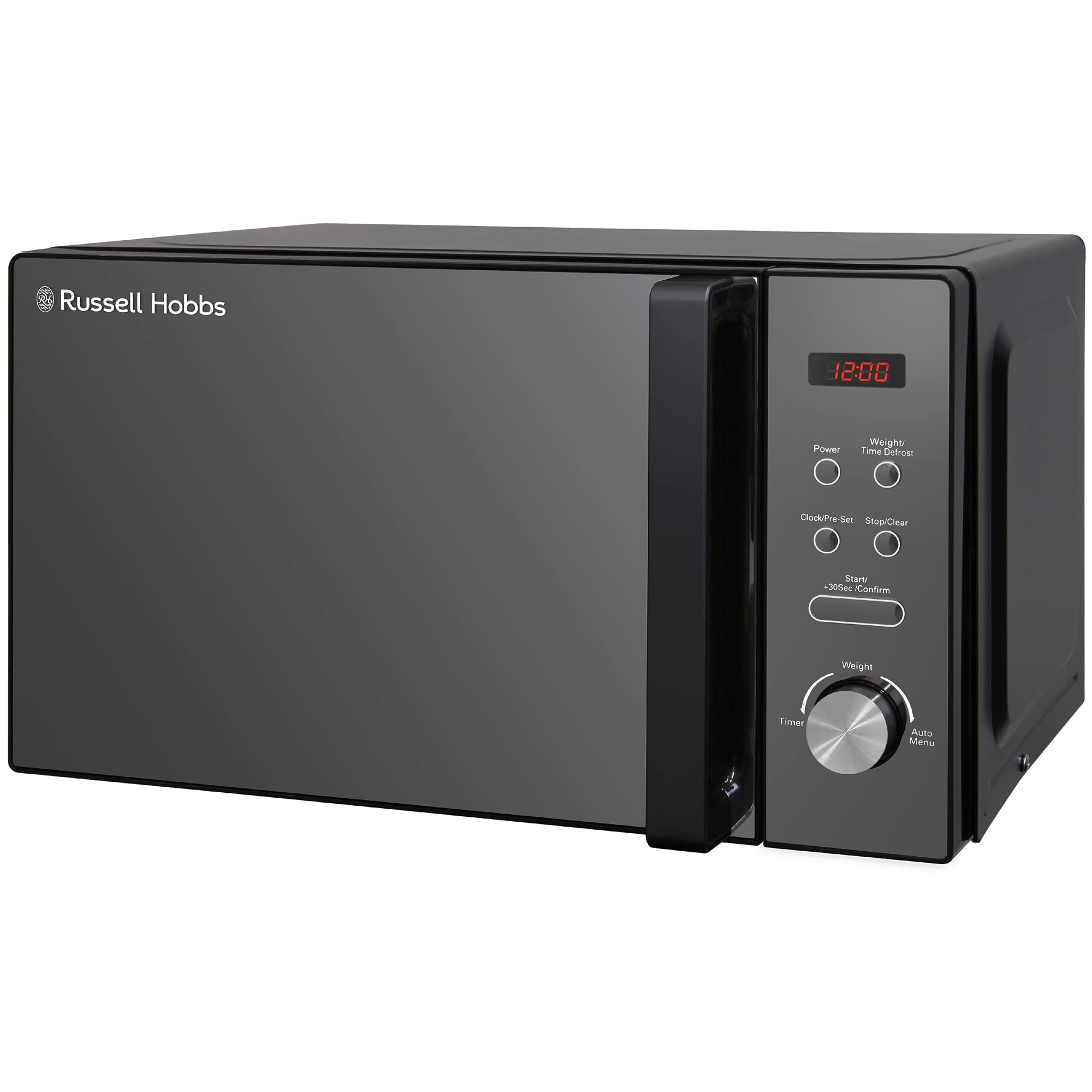 Russell Hobbs RHM2076B 20 Litre 800 W Black Digital Solo Microwave with 5 Power 