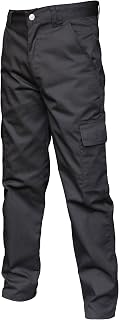 FNT Workwear Men's Multi Pockets Cargo Combat Work Trousers Work Pants with Zip & Button