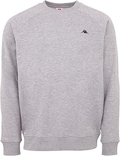 Kappa Vauke Unisex Cotton Sweatshirt, Sports and Leisure Sweatshirt, Blue, Grey, Black, S, M, L, XL and XXL