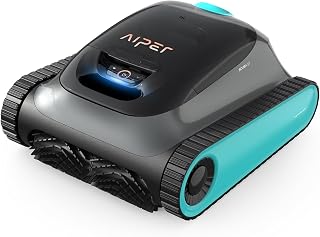 AIPER Scuba S1 Cordless Robotic Pool Cleaner, Smart Navigation, Wall Climbing Cleaning Vacuum, 150-Min Runtime for Inground Pools up to 1600 Sq.ft, Blue (Renewed)