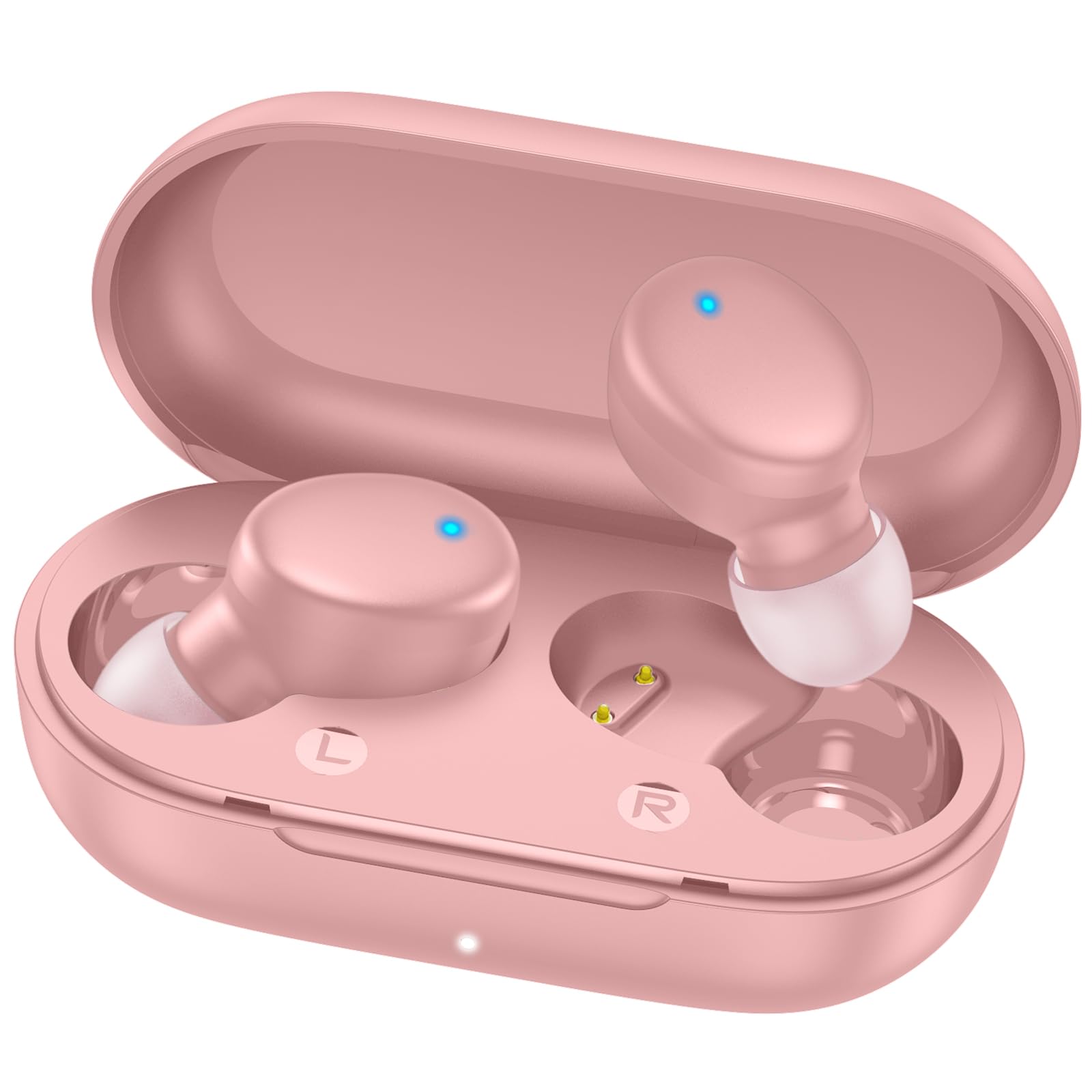 MOZOTER Mini Wireless Earbuds Bluetooth 5.3 in Ear Headphones Headsets | Light W