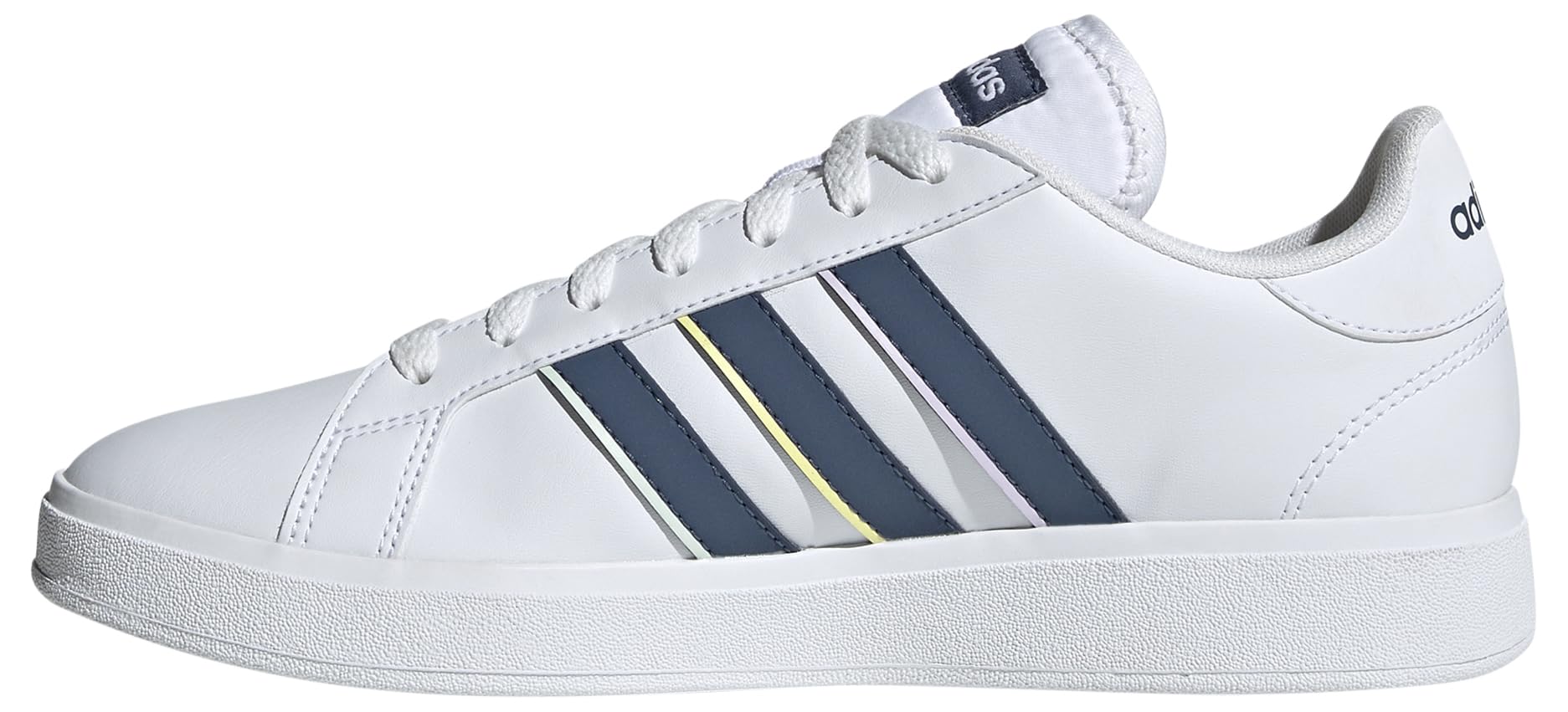 adidas Women's Grand Court Base 2.0 Shoes, Cloud White/preloved Ink/Crystal Jade