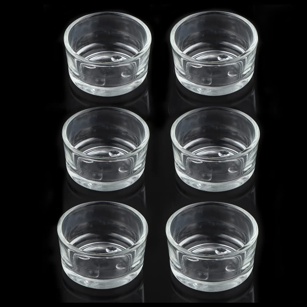 6 Pcs Glass Reptile Feeding Bowl Food Basin Tray Container Water Dish Cup for Sm