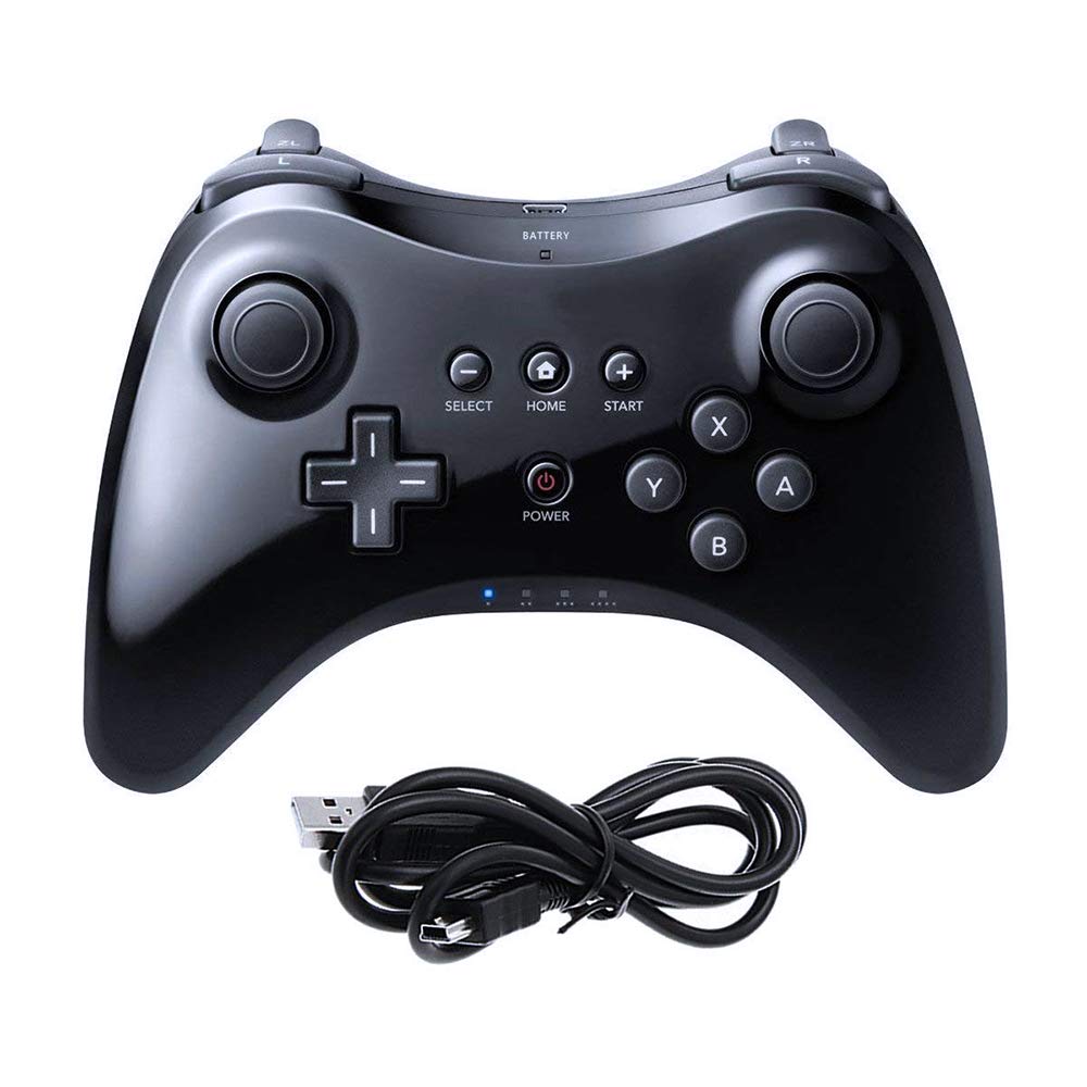 CuleedTec Wireless Pro Controller Gamepad for Wii U, with Charging Cable