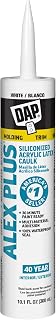DAP INC 18152 10.1 fl oz White Alex Plus Acrylic Latex Caulk with Silicone