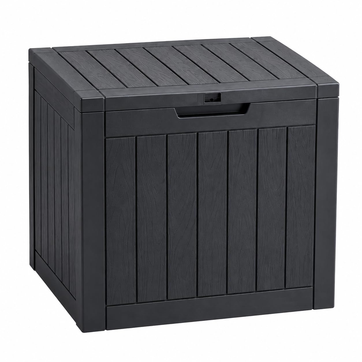 Durabull Indoor/Outdoor 120L Storage Box. Weather-Resistant. Plastic Wood Plank 