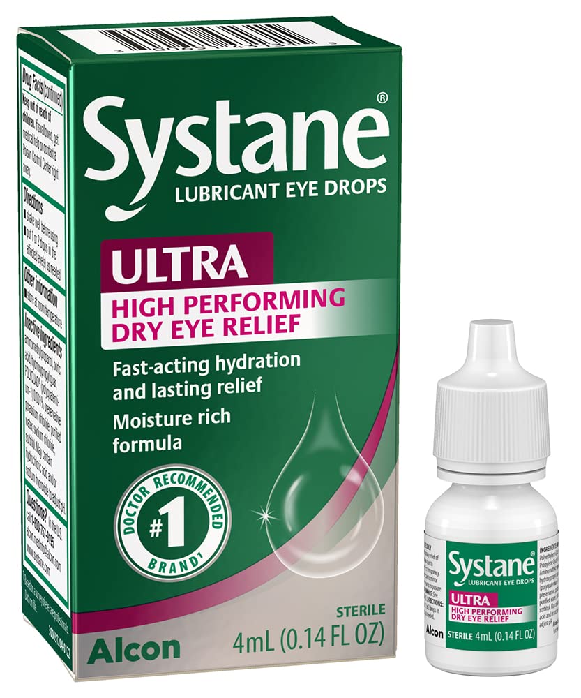 Systane Ultra Lubricating Eye Drops, 0.14 oz | High-Performance Fast-Acting Reli