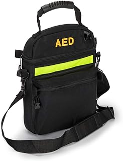 Jipemtra First Aid Bag AED Medical 1st Aid Empty Rescue Defibrillator First Responder Bags for Emergency Critical Healthcare Protection (Bag Only) (Black)