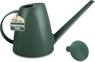 Zuvo Small Indoor Watering Can 1.8L with Long Spout, Detachable Rose Head
