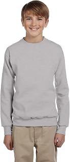 Hanes Boy's Big Cotton Crewneck Fleece Closure Sweatshirt