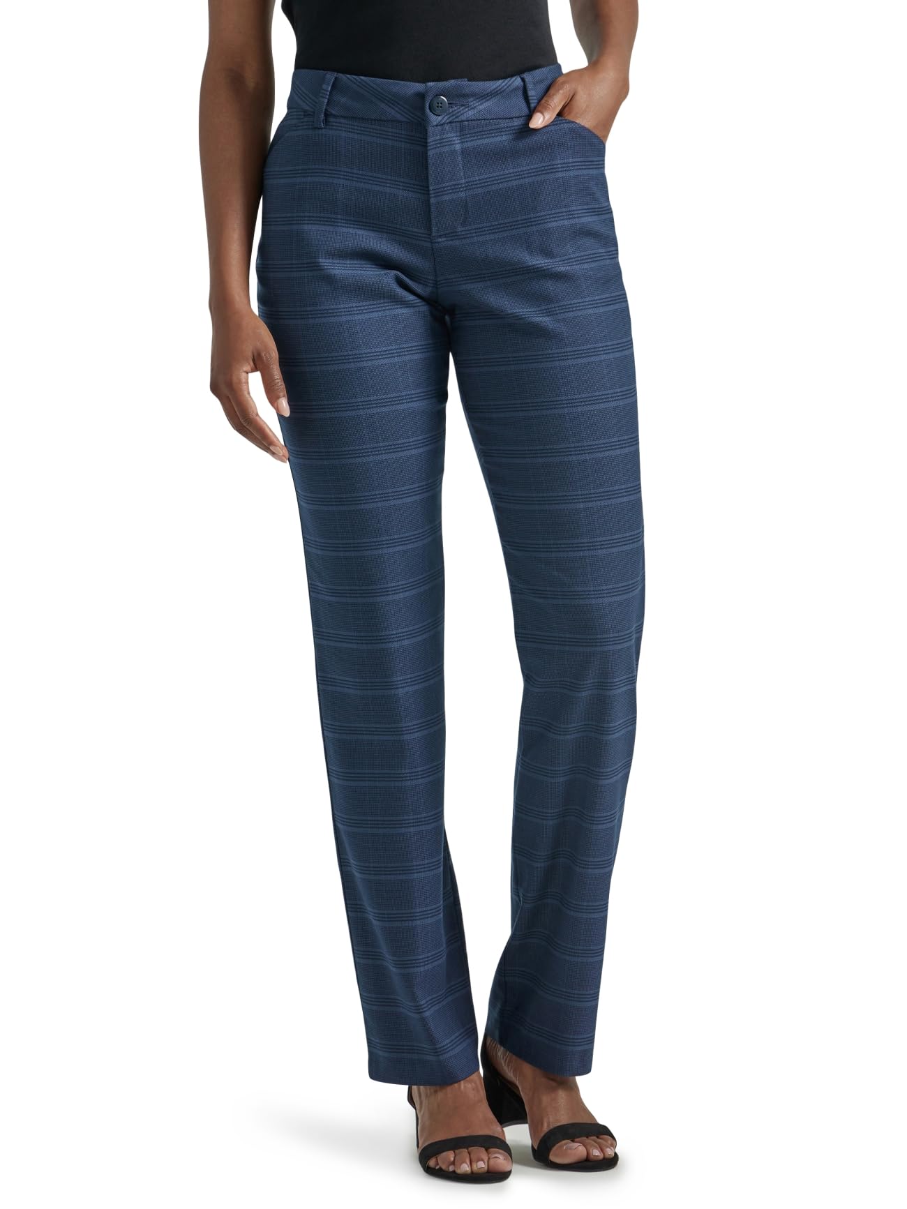 LEE Women's Wrinkle Free Relaxed Fit Straight Leg Pant Pants
