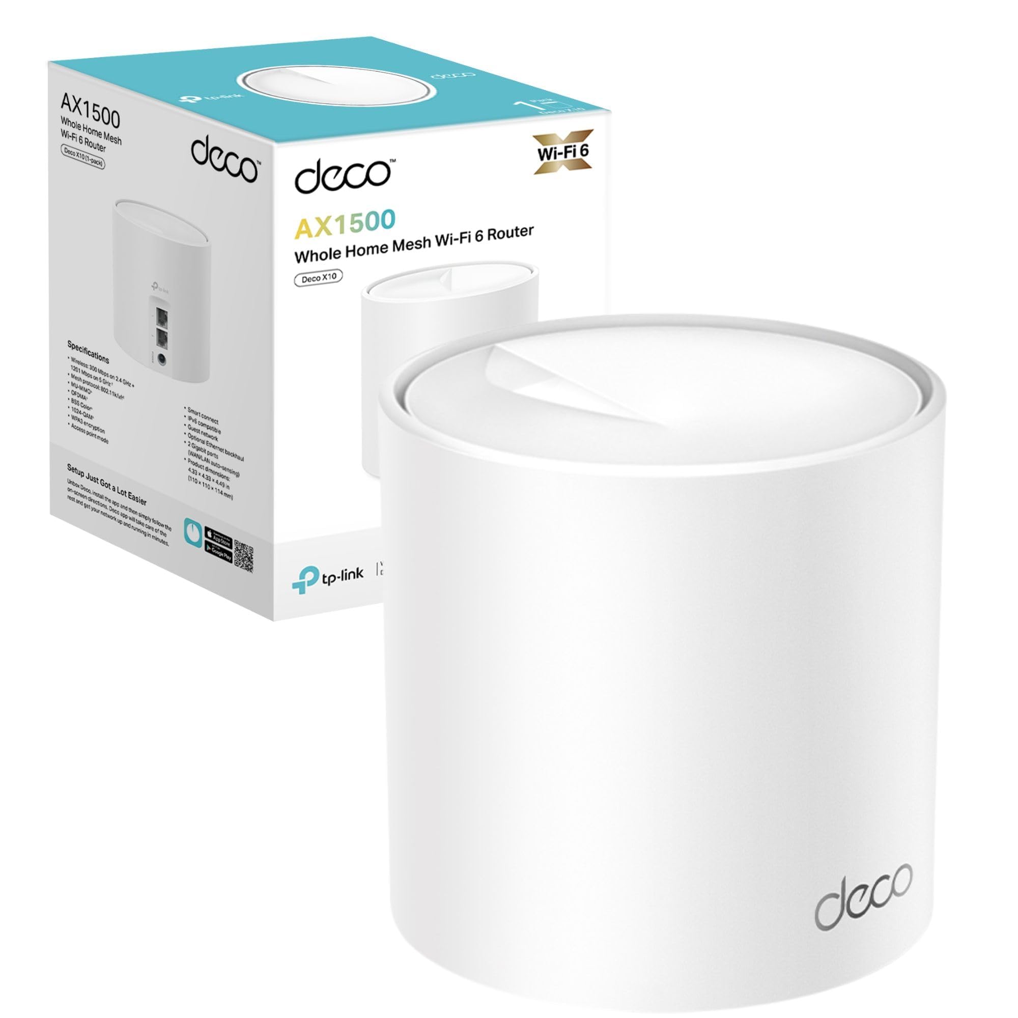 TP-Link Deco X10 AX1500Mbps Dual Band WiFi 6 Router, Home Seamless Roaming | "Wi