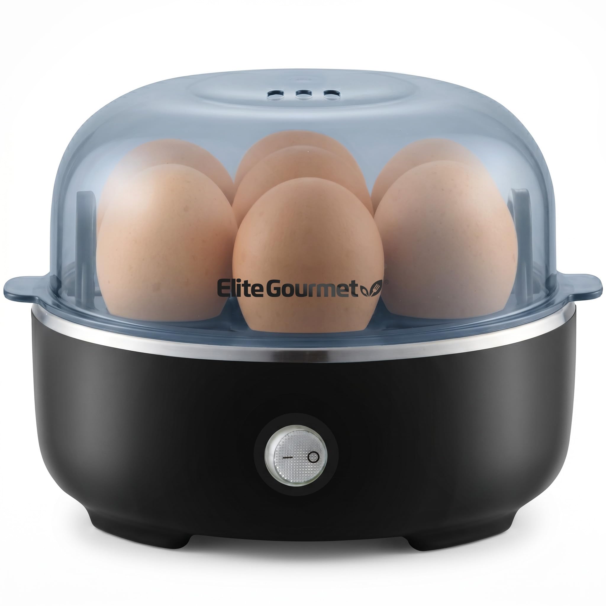 Elite Gourmet 7-Egg Electric Egg Cooker, BPA-Free, Auto Shut-Off | Soft, Medium 